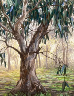 Painting of a gum tree